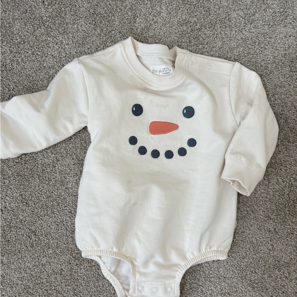 Little Planet by Carter’s Organic Baby Snowman Bubble Romper